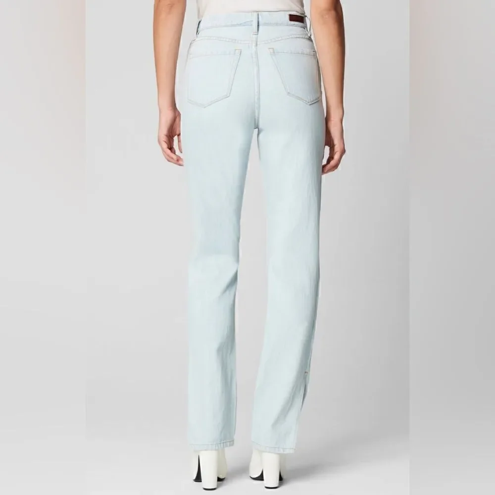 NWT BLANK NYC The Cooper Slim Straight Leg Jean W/ Slit in Super Powers Size 27